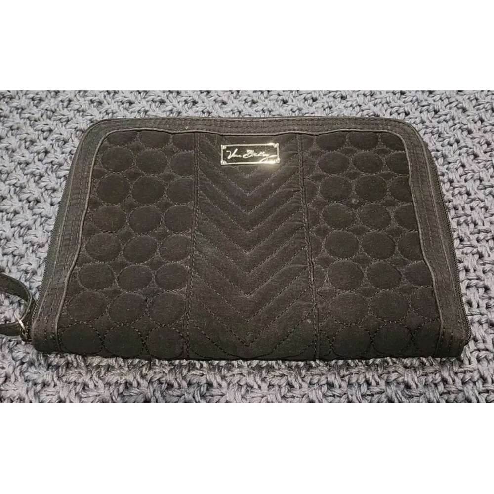 Vera Bradley Black Toiletry Travel Bag Cosmetic Organizer Makeup